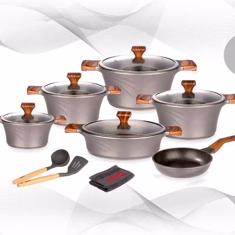 سرویس 14 پارچه کاندید مدل جدید سزار با روکش تیتانیوم