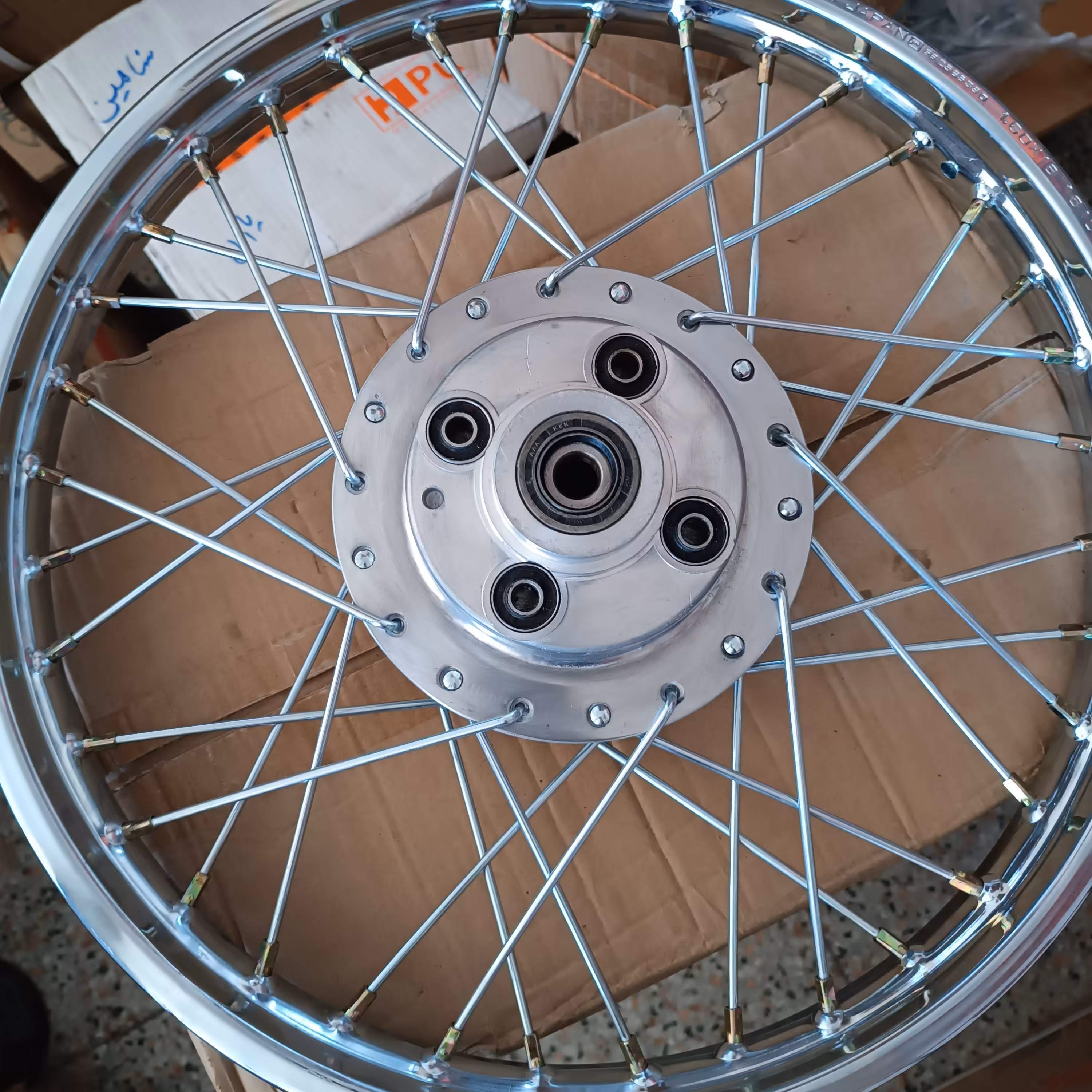 چرخ عقب کامل موتور سیکلت سی جی ال 150 شکاری درجه یک (پس کرایه)