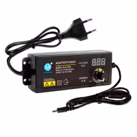 آداپتور متغیر 12 ولت دارای نمایشگر ولتاژ مدل 3 - 12 ولت 5 آمپر توان خروجی 60 وات