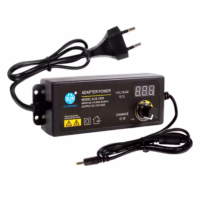 آداپتور متغیر 12 ولت دارای نمایشگر ولتاژ مدل 3 - 12 ولت 5 آمپر توان خروجی 60 وات