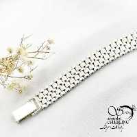 دستبند رولکس نقره عیار925 ساخت ایتالیا کد 17960