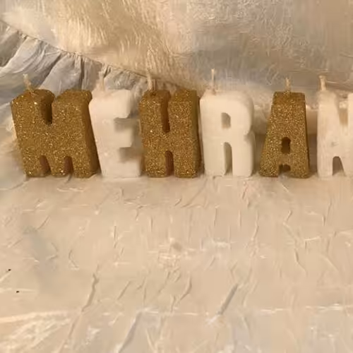 🕯شمع اسم اکلیل دار اسم مهرانه 🎈😍