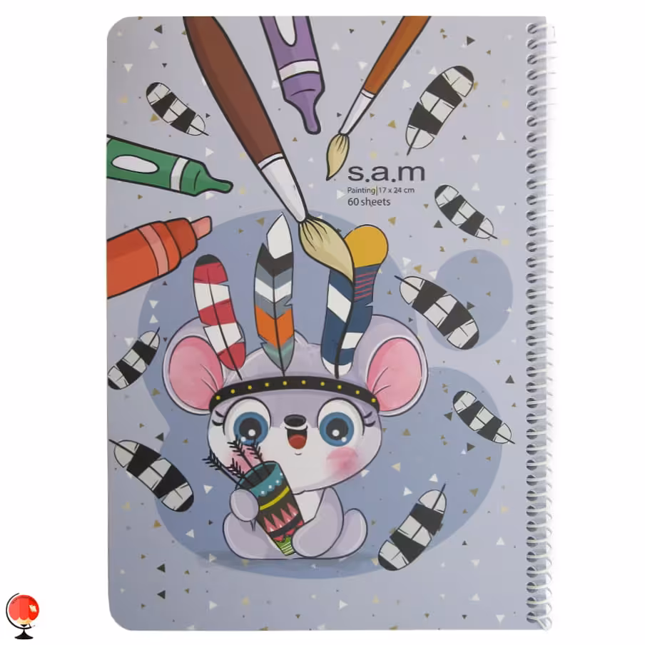 دفتر مشق 60 برگ سیمی طرح نقاش سم