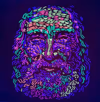 بک دراپ بلک لایت (فلورسنت) طرح شماره 3