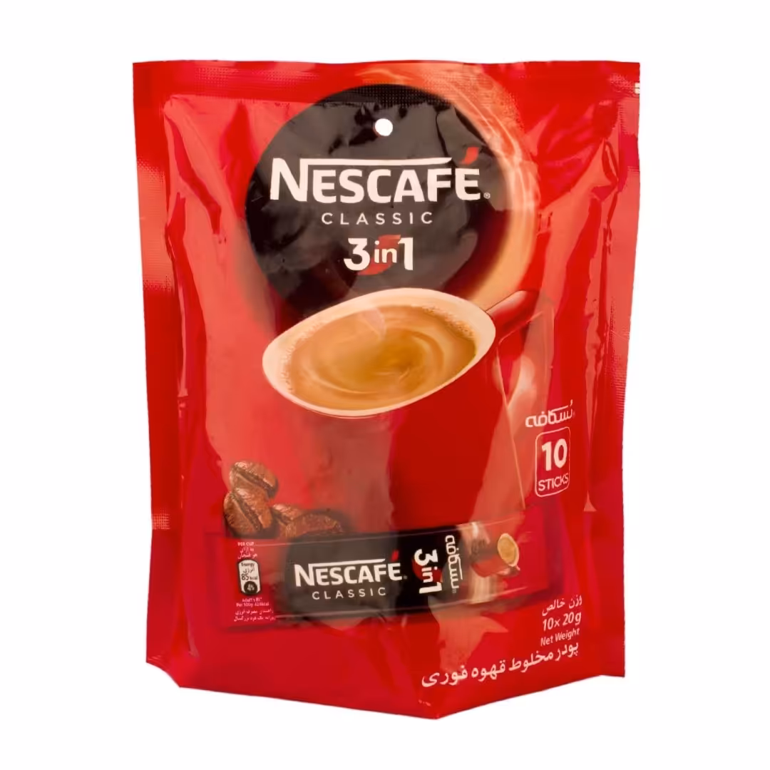 پودر قهوه فوری سه در یک 10عددی نسکافه