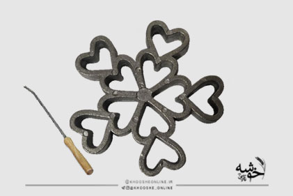 قالب نان شیرینی پنجره ای قلب ریز کد03