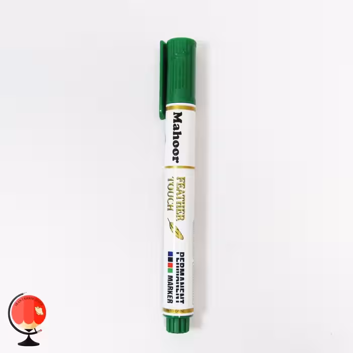 ماژیک جوهر ثابت سبز نوک گرد ماهور