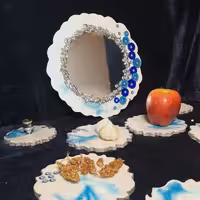 سفره هفتسین رزینی 9 تکه طرح چشم نظر  