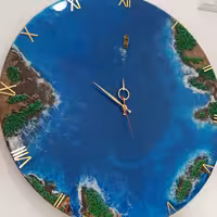 ساعت دیواری طرح دریا رزینی