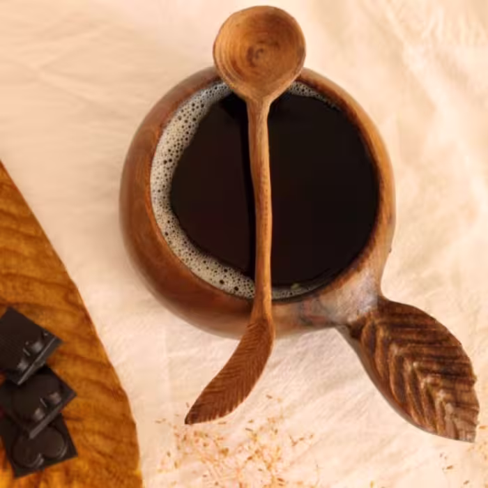 کوکسا دستساز  چوبی   طرح برگ  گیلاس