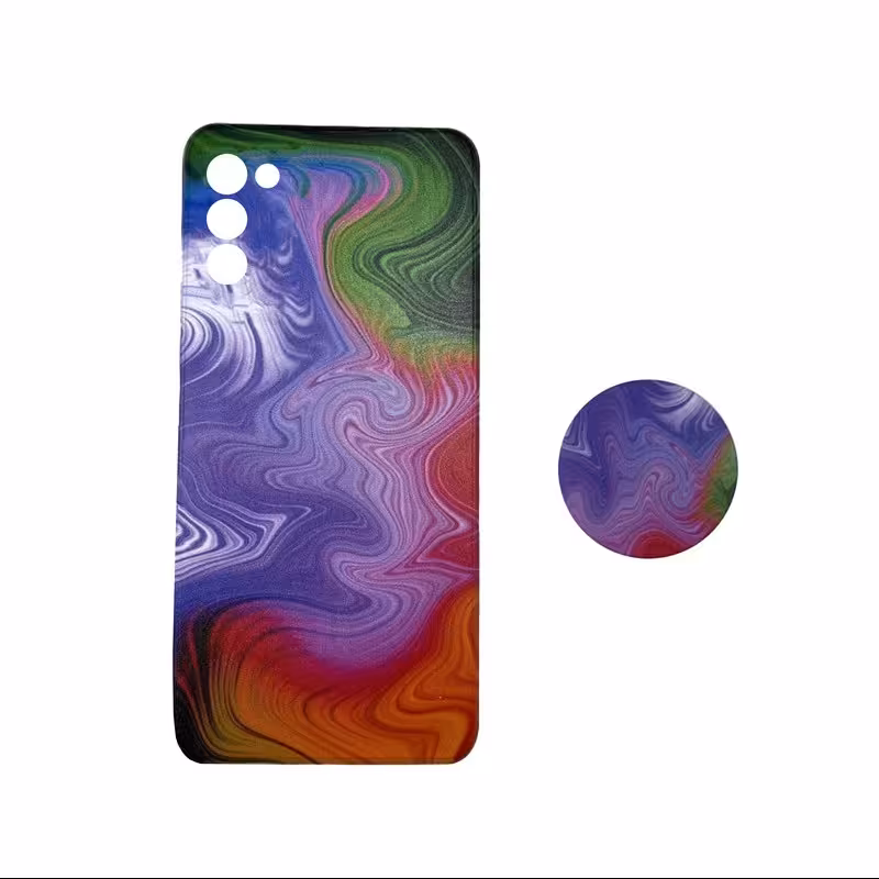  کاور مدل سیلیکونی مناسب برای گوشی موبایل سامسونگ Galaxy A03s به همراه پاپ سوکت