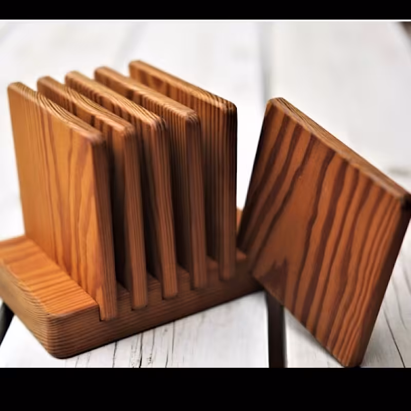 زیر لیوانی چوبی