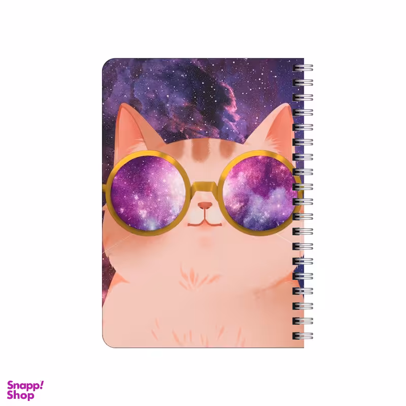 دفترچه یادداشت بامبیلیپ مدل چوبی طرح گربه کهکشانی کد 3023089