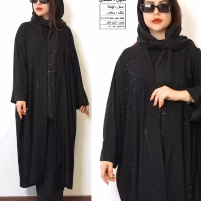 مانتو مجلسی سایز بزرگ کرپ کش مدل لیندا