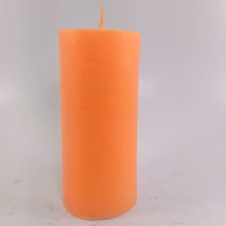 شمع استوانه 10 سانتی نارنجی 