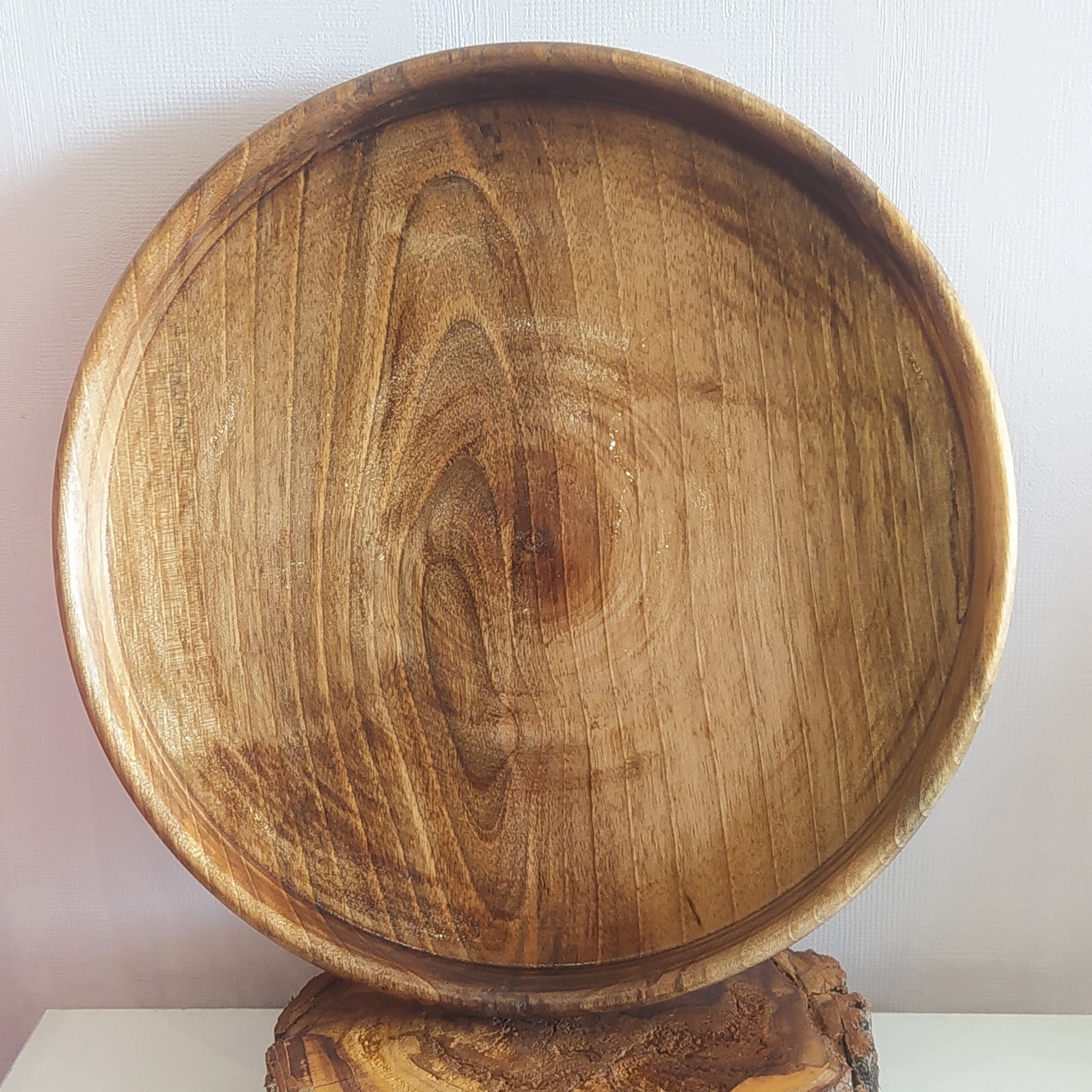 سینی چوبی گرد