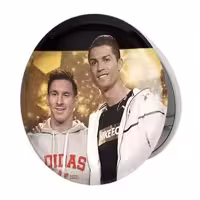 آینه جیبی خندالو طرح کریستیانو رونالدو و لیونل مسی مدل تاشو کد 14004