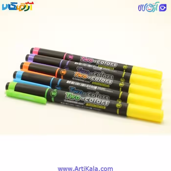 ماژیک هایلایت دو سر مدل Corona Two Colors
