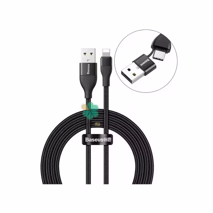 کابل دوکاره لایتنینگ به تایپ سی و USB بیسوس مدل Baseus CATLYW-G01