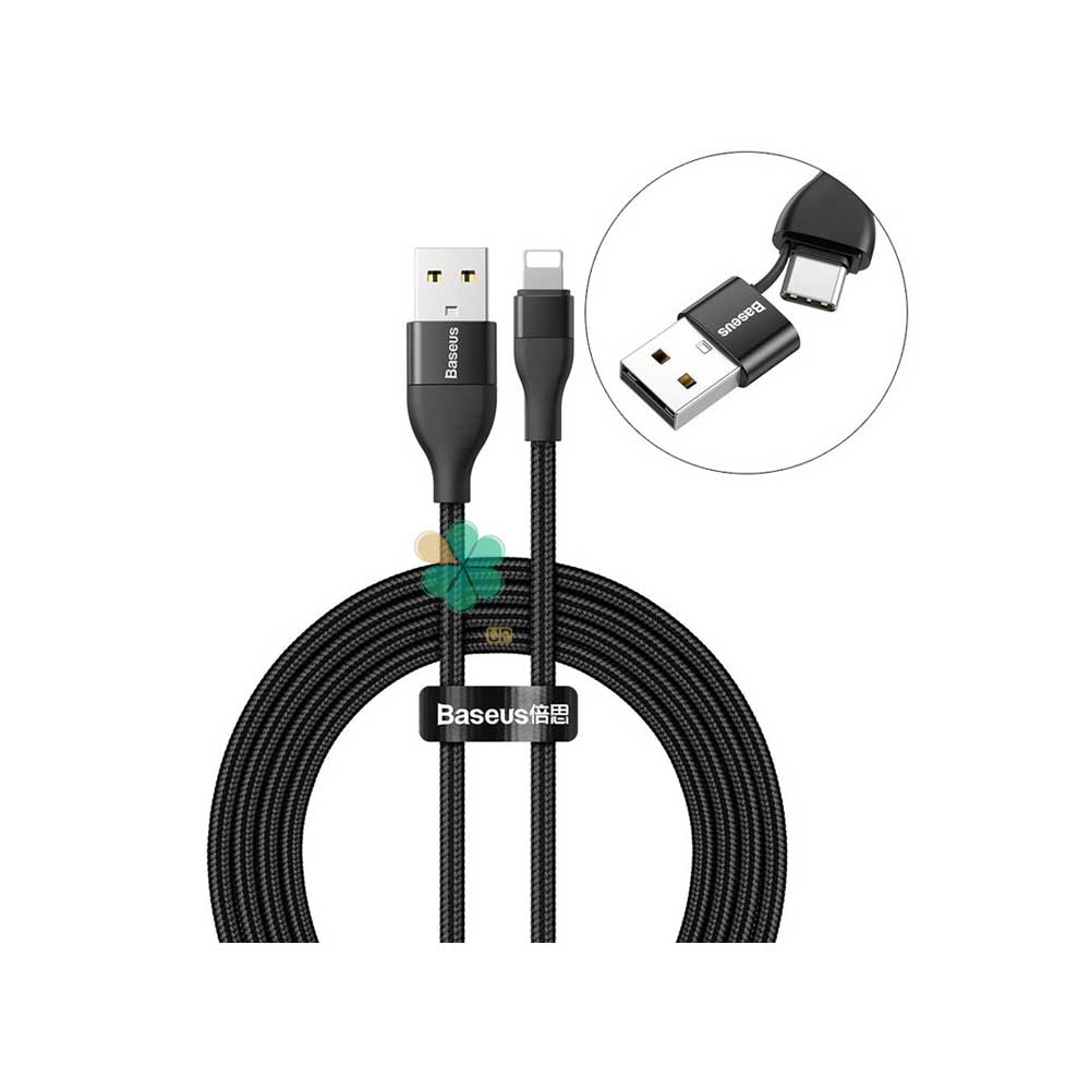 کابل دوکاره لایتنینگ به تایپ سی و USB بیسوس مدل Baseus CATLYW-G01