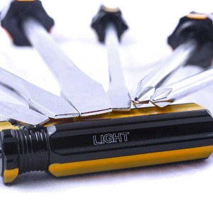پیچ گوشتی کیفی 7 عددی زرد و مشکی لایت مدل LIGHT EL 970