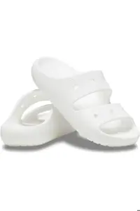 دمپایی سفید مردانه و زنانه صندل کلاسیک V2 اورجینال Crocs