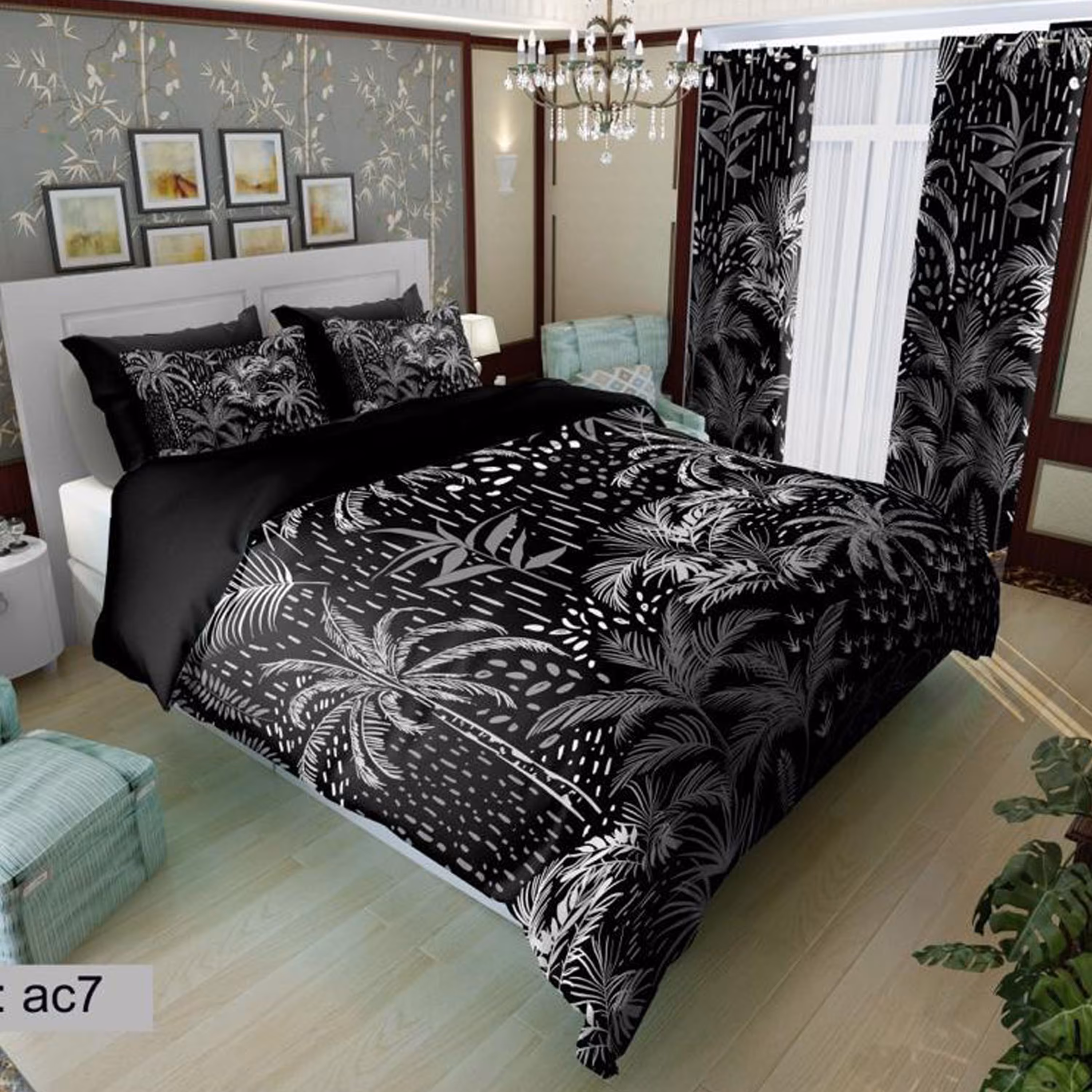 سرویس روتختی 1 نفره تنسل چاپی برندترک لند (Turk Land)  کد ac 7