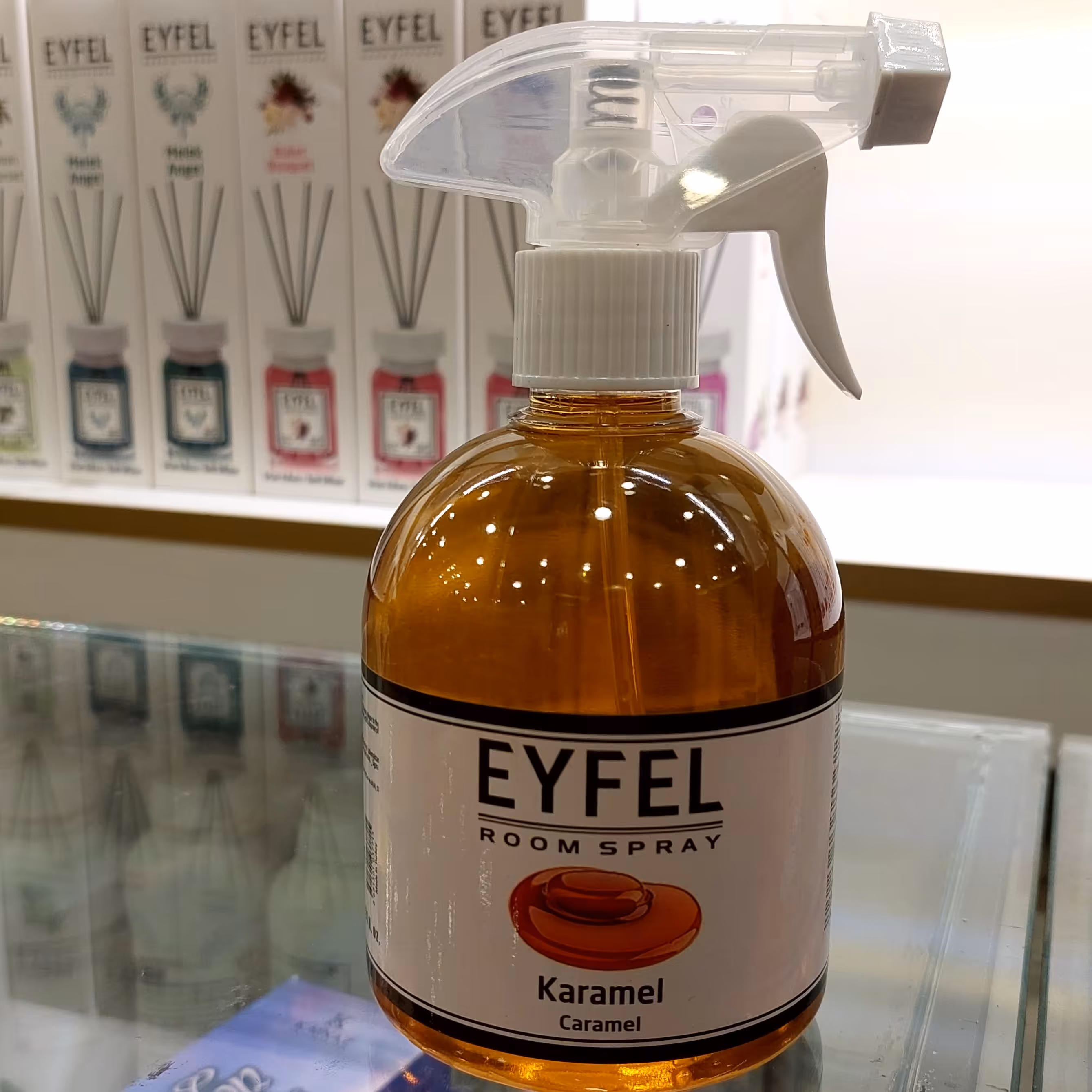 اسپری خوشبو کننده ایفل اصلی   ساخت ترکیه با رایحه کارامل  (500 میل) 