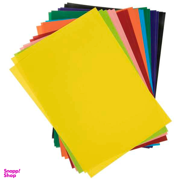کاغذ رنگی یک رو رنگدونه سایز 25*35 بسته 20 عددی