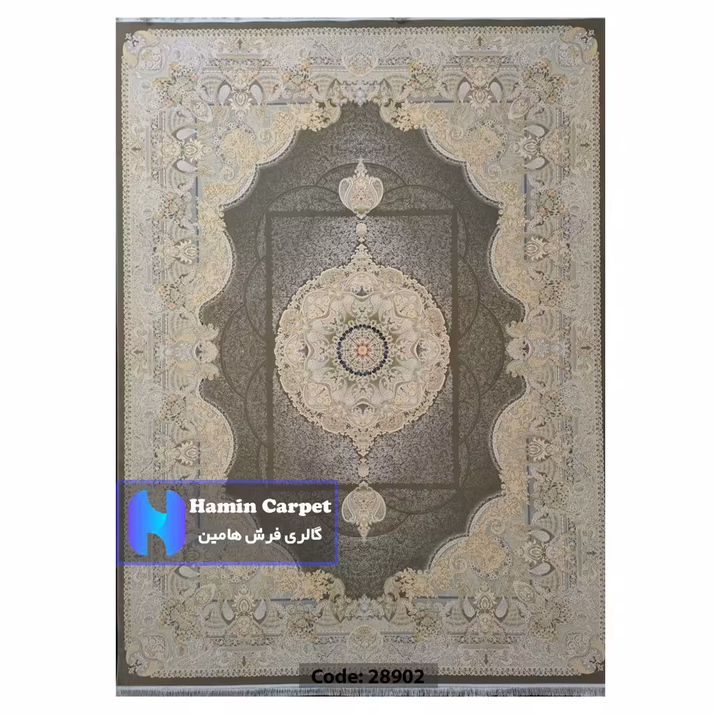 فرش 9 متری 1200 شانه تراکم 3600  نخ اکلریک گل برجسته کد  AR28902
