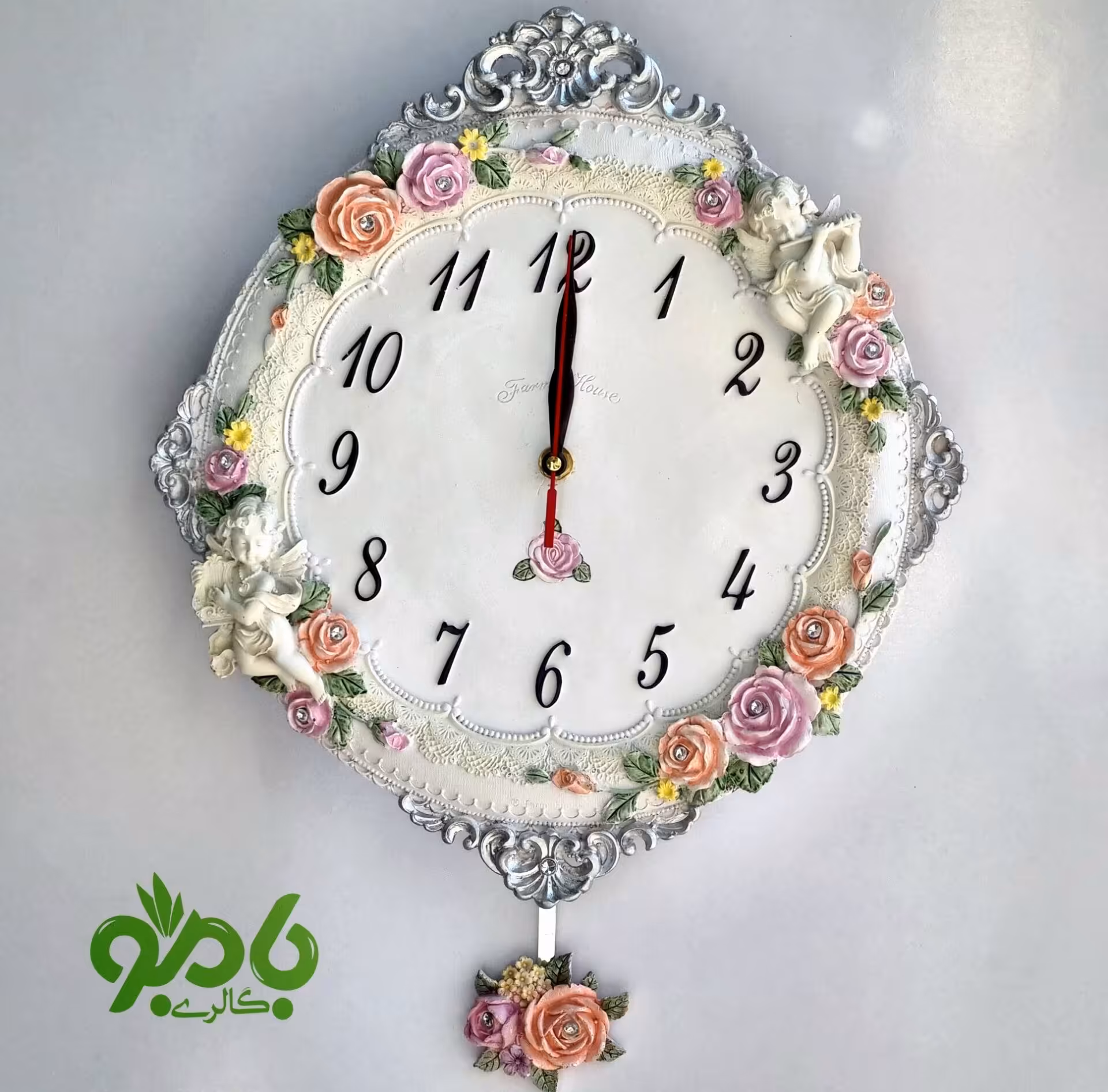ساعت دیواری رزینی پاندول دار 103