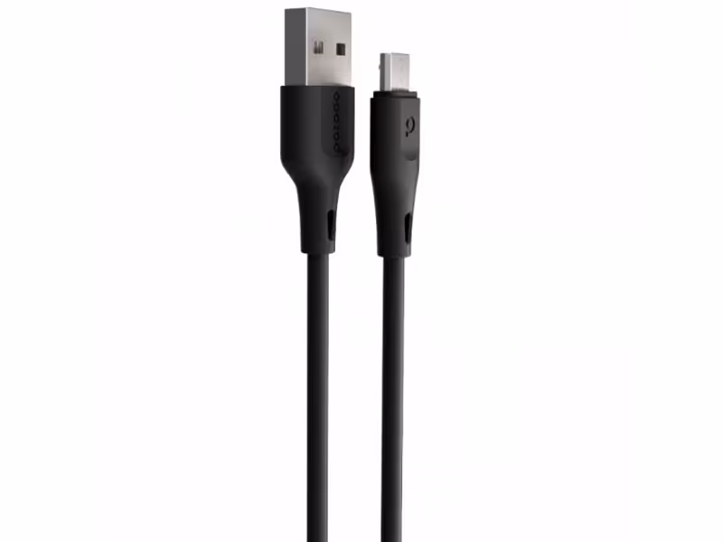 کابل شارژ یو اس بی به میکرو یو اس بی 1.2 متری 2.4 آمپر پرودو Porodo Micro-USB Charge Cable PD-U12MC-BK