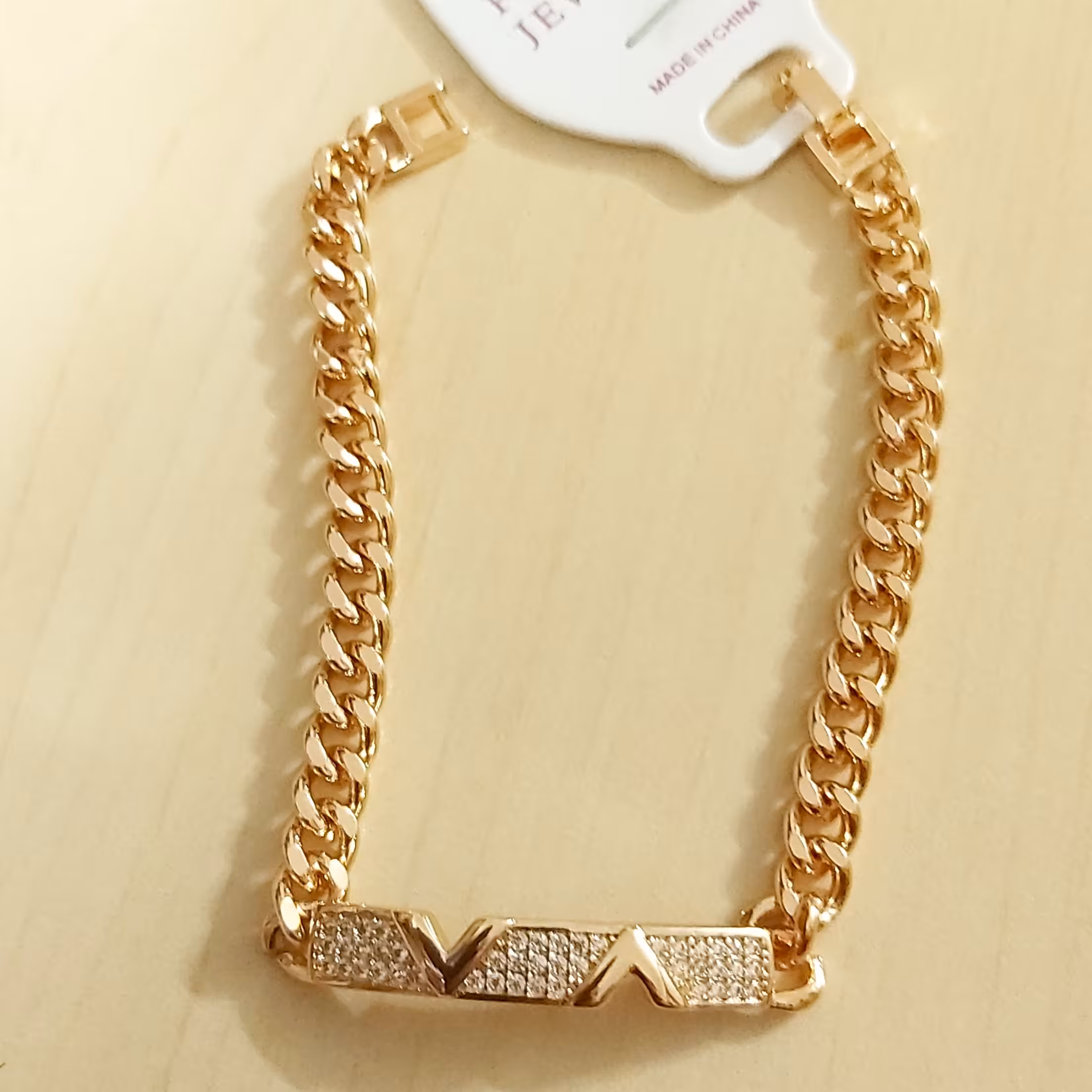 دستبند استیل نگیندار