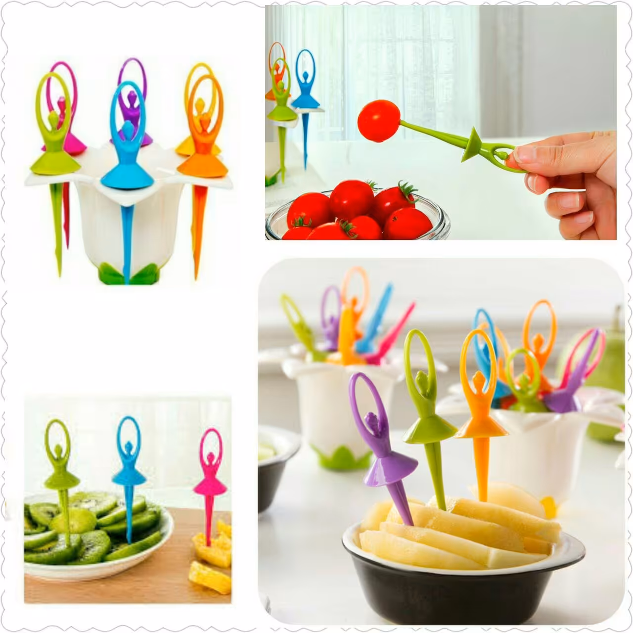 زیتون خوری طرح بالرین بسته 6 عددی