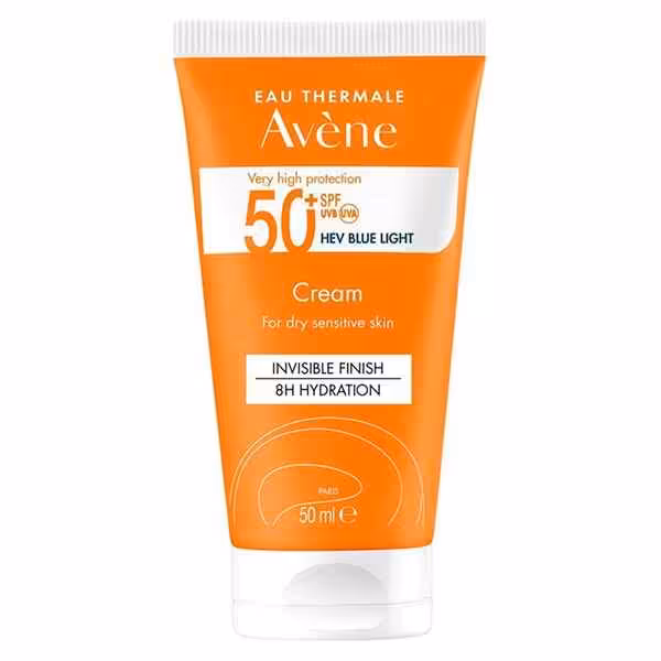 ضد آفتاب بدون رنگ اون Avene مدل Invisible Finish حجم 50 میل | SPF50 پوست خشک و حساس