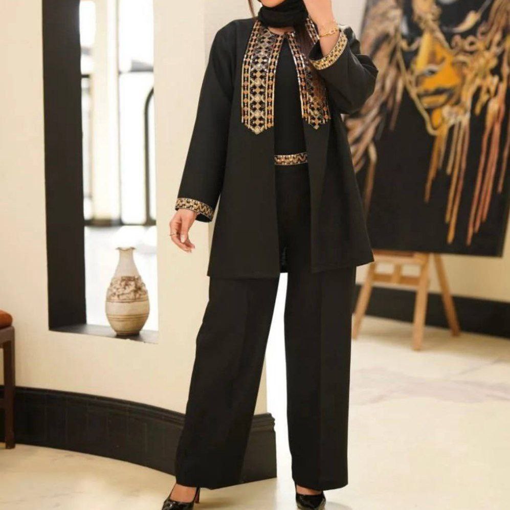 مانتو شلوار زنانه مازراتی مشکی