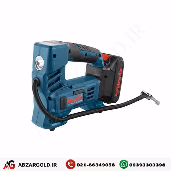 مینی کمپرسور شارژی رونیکس 20 ولت مدل 8605