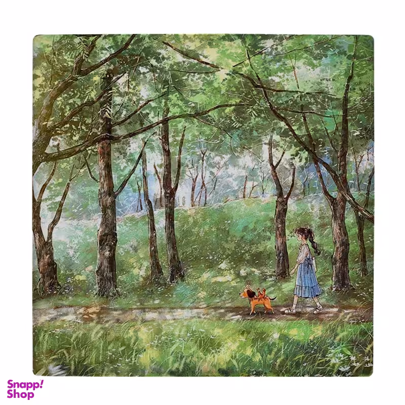 زیر لیوانی مدل دختر و سگ فانتزی در جنگل کد 6421709_5968