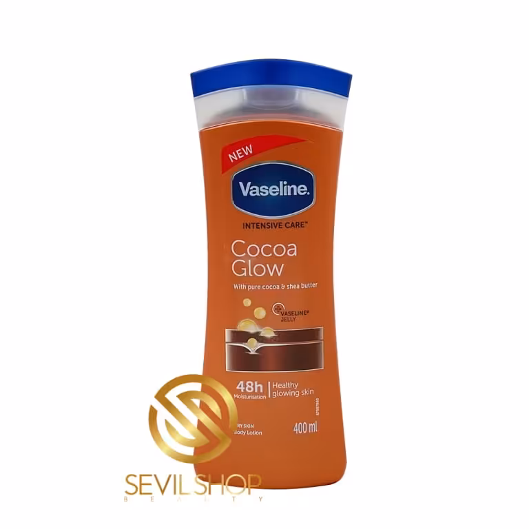 لوسیون بدن وازلین مدل Cocoa Glow حجم 400 میل