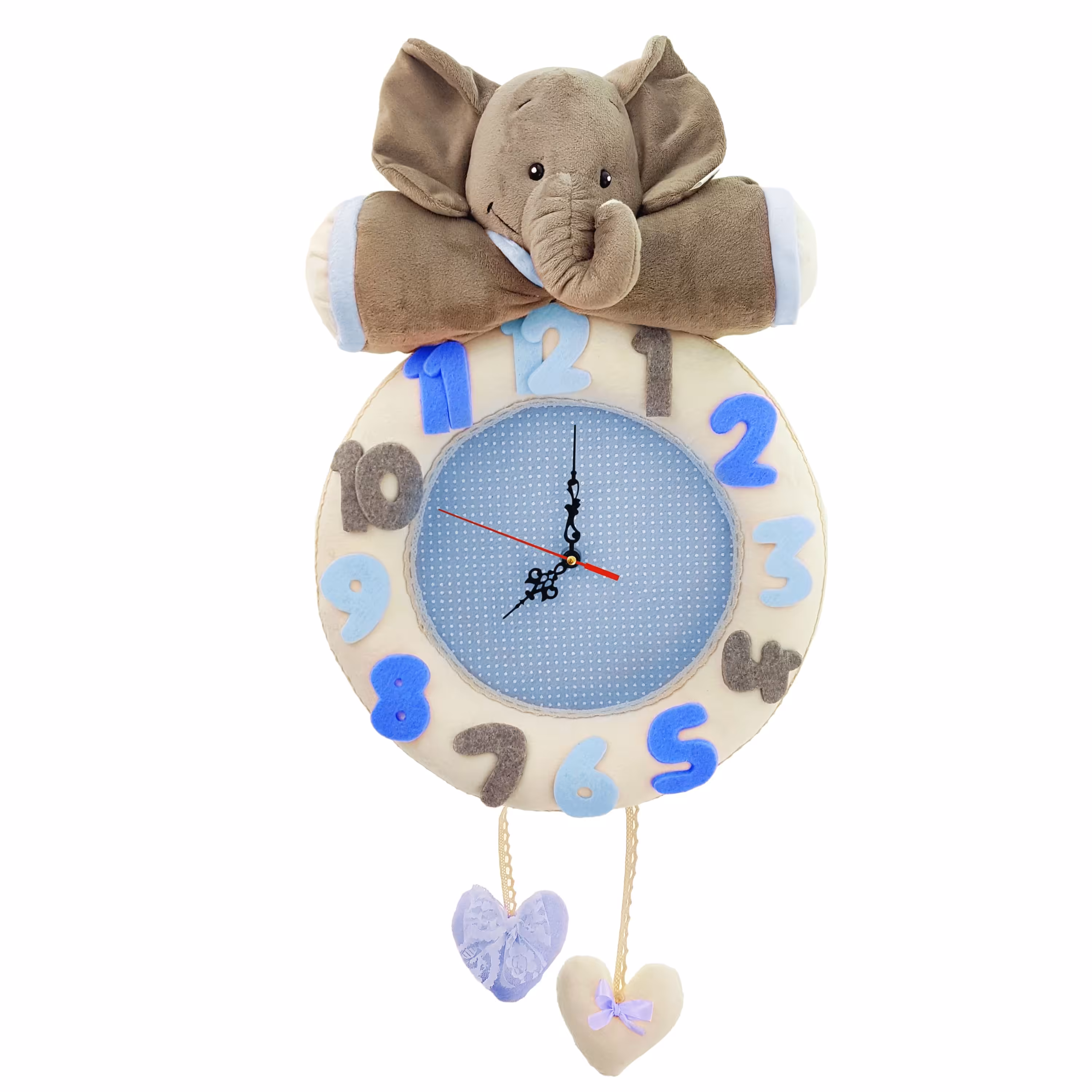 ساعت دیواری کودک نی نی سیس مدل فیل کد W-F-AB