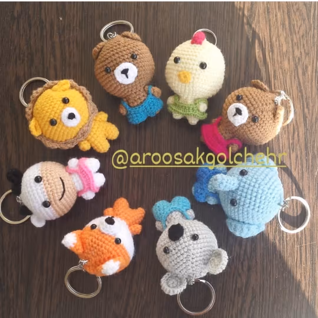 جاکلیدی عروسکی  بافتنی  