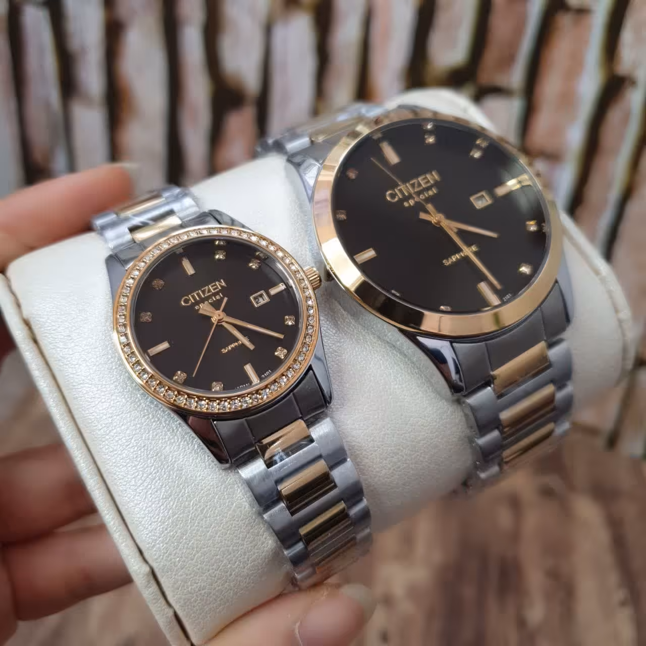 ساعت مچی ست مردانه و زنانه سیتیزن  موتور ژاپن درجه یک ثبات رنگ بالا CITIZEN 