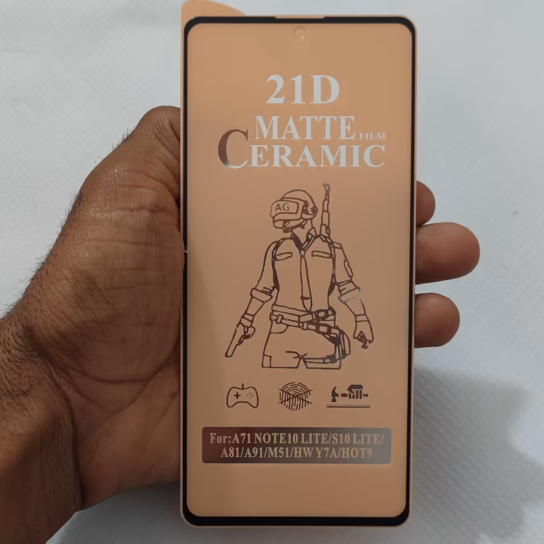 گلس سرامیکی مات به  گوشیRedmi note9 pro/note9s/note9 pro max/A71/NOTE10 LITE/S10LITE/A81/A91/M51/Note9s -pro/PocoX3