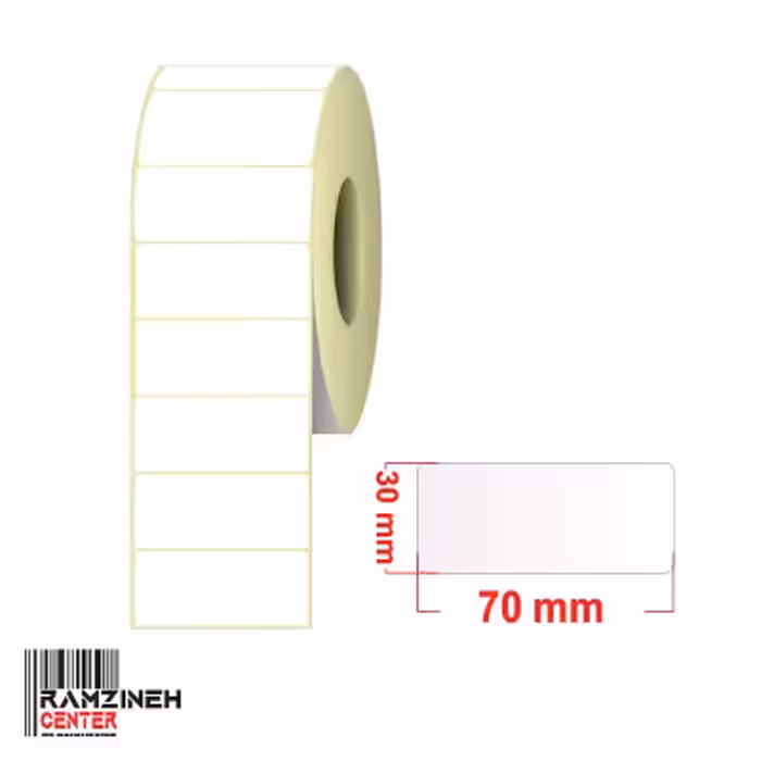 لیبل کاغذی سایز 70*30 میلیمتر