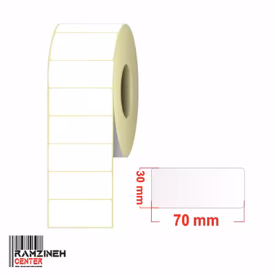 لیبل کاغذی سایز 70*30 میلیمتر