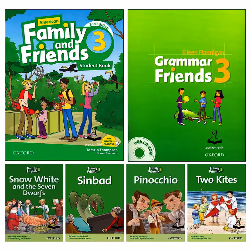 کتاب Family and Friends 3 اثر جمعی از نویسندگان انتشارات آرماندیس شش جلدی