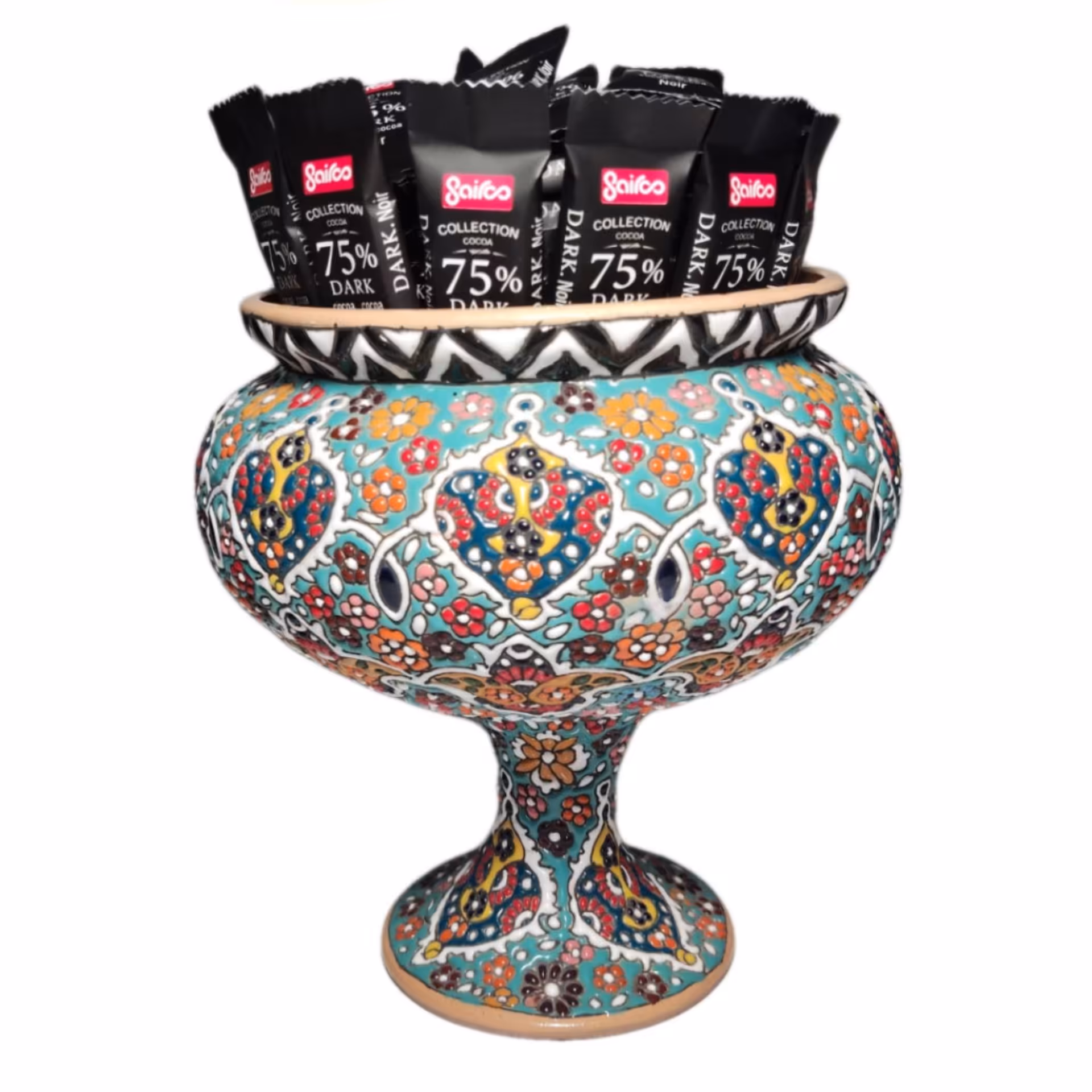 شکلات تلخ 75 درصد سایرو در بسته‌بندی 770 گرمی سلفونی 