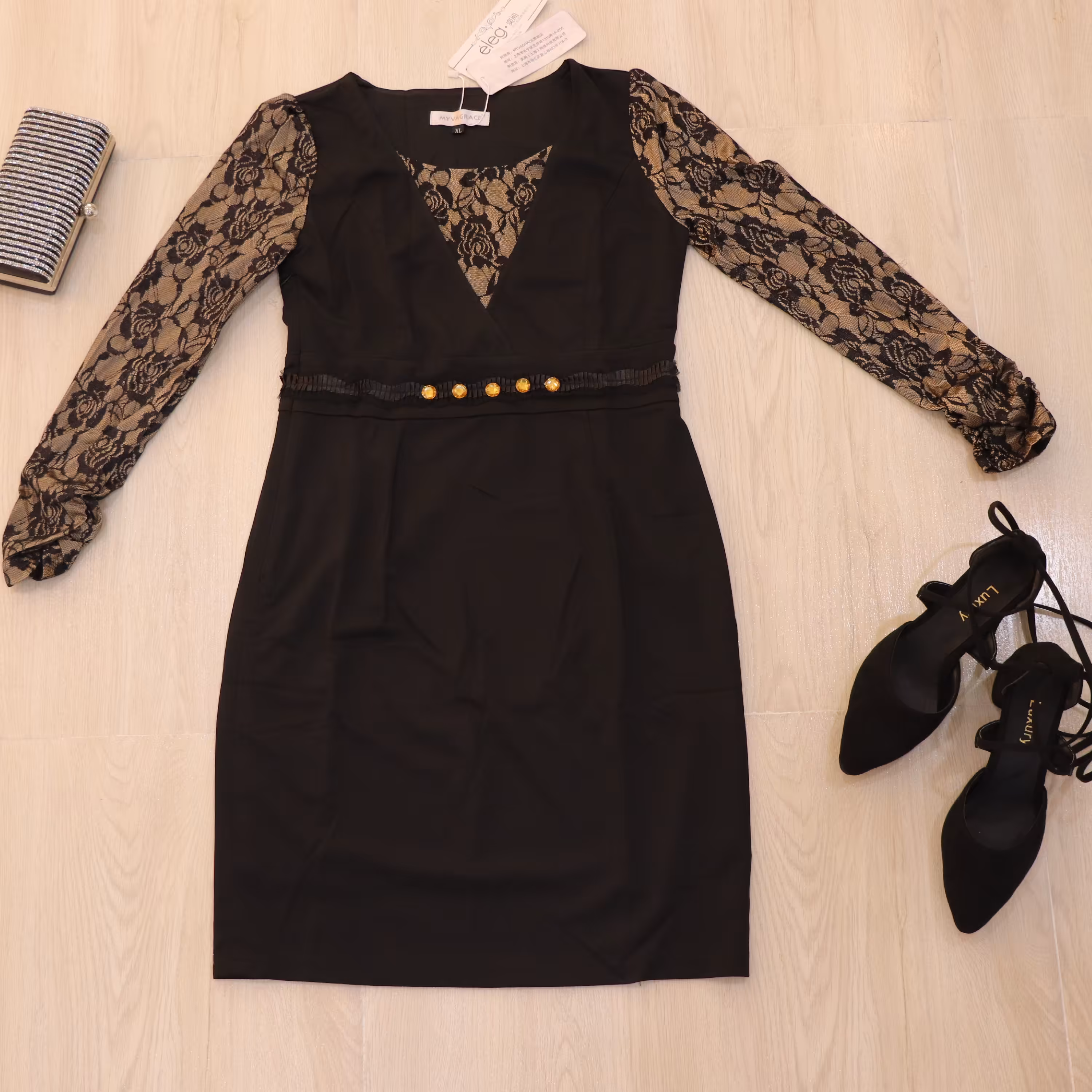 پیراهن بلند وارداتی مشکی 