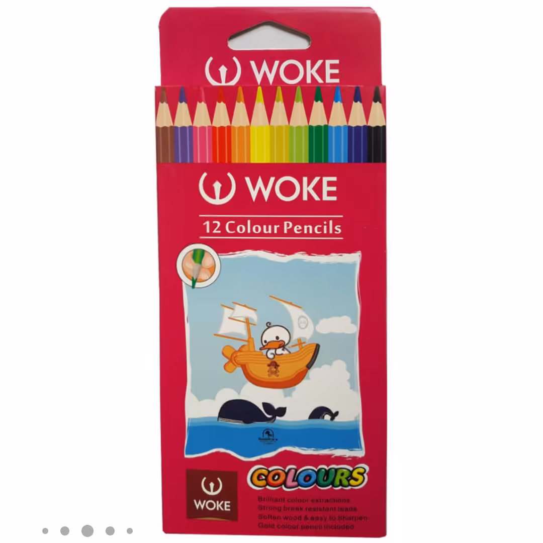 مدادرنگی وک 12رنگ مقوایی  مداد رنگی وک   ووک