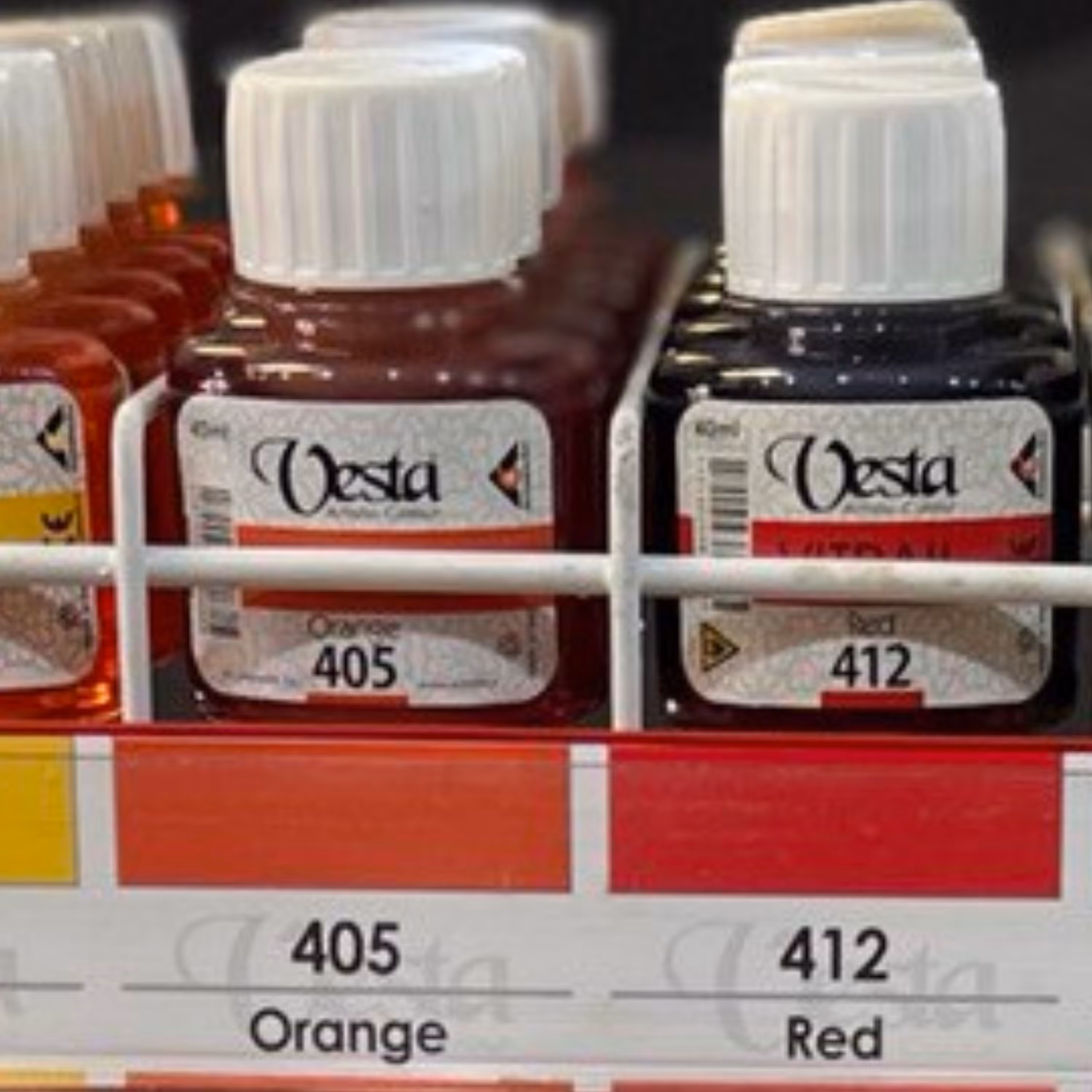رنگ ویترای 40 میل نارنجی Orange  کد 405 Vesta وستا Vesta